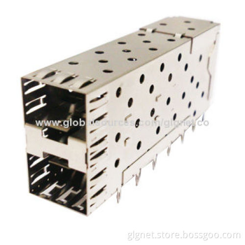 2 x 1 SFP Cage Connector with 0.25mm Thickness